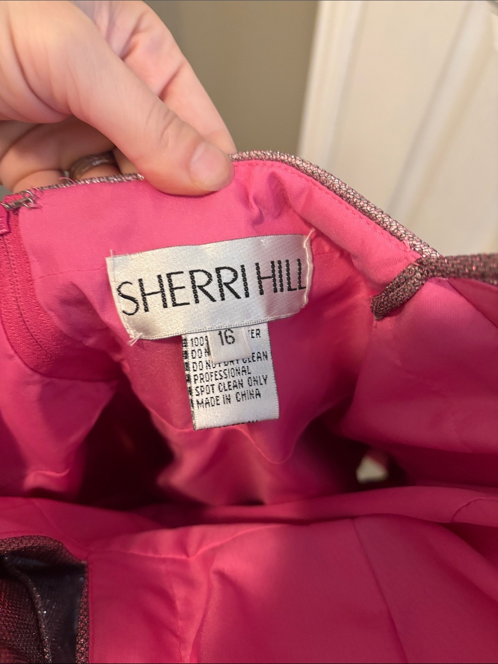 Sherri Hill Sparkling Dusty Rose A-Line Mini Dress - Picture 7 of 7